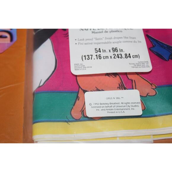 American Greetings Opus N Bill Congratulations Graduate Tablecover 54 x 96" 1992 - Picture 3 of 4